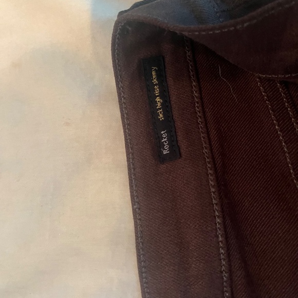 Citizens of Humanity Rocket Stick Skinny Coated Chocolate Brown Jeans - Picture 3 of 4